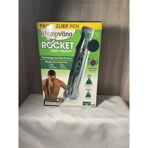 Hempvana Rocket Black Edition Tens Therapy Pain Relief Pen W/3 Unique Heads
